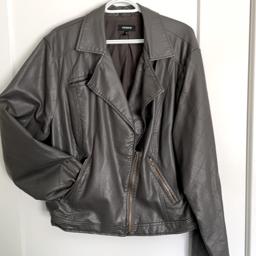 Torrid Faux Leather Jacket Size 3